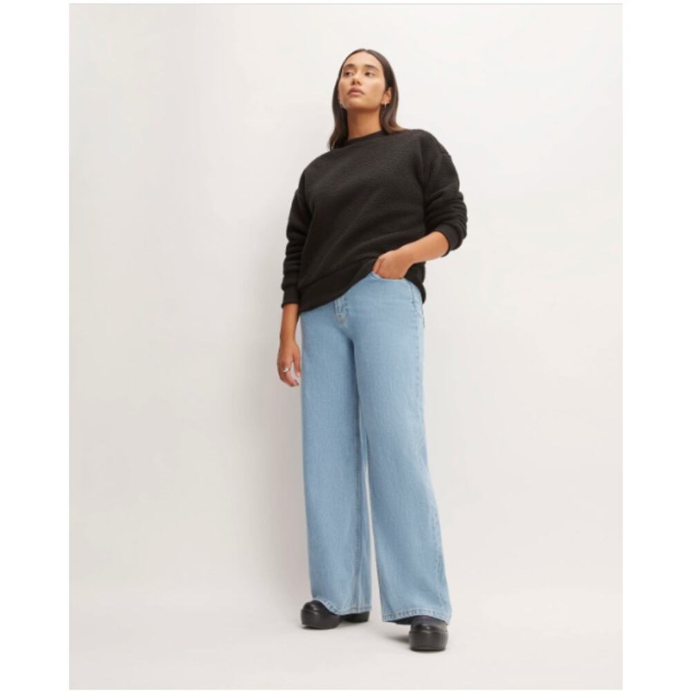 Everlane The ReNew Fleece Oversized Crew Sz M - Picture 6 of 10